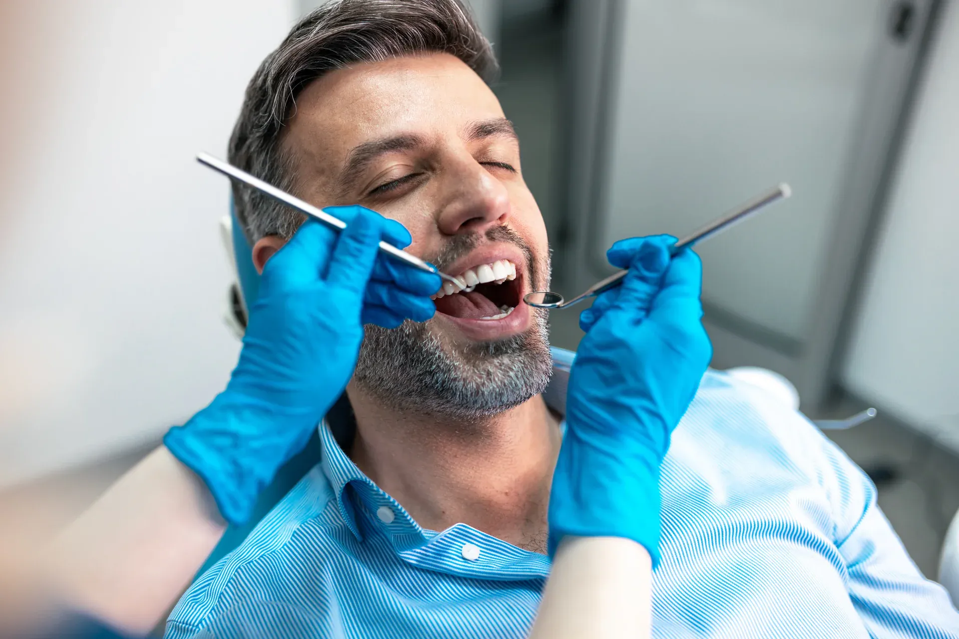 Restorative dentistry exam at Mantena Dental in El Dorado Hills